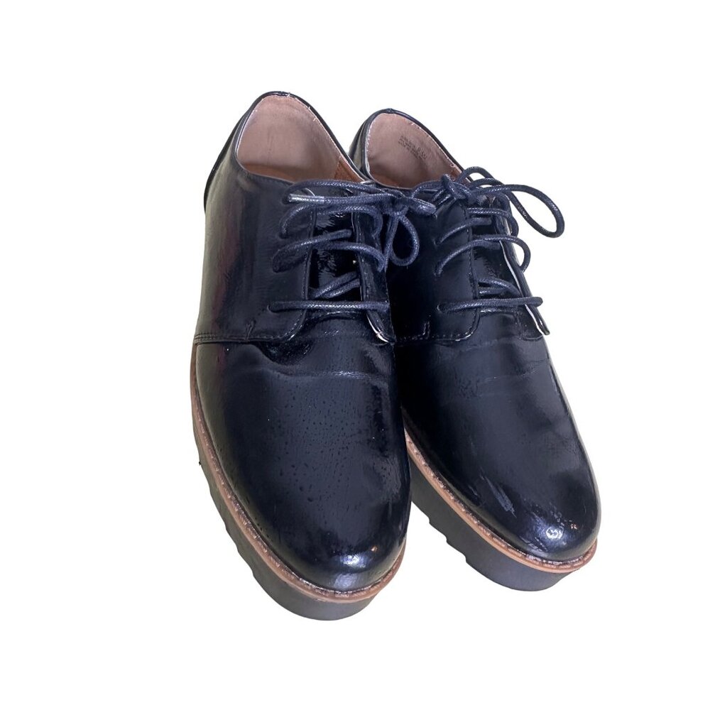 Chinese Laundry Patent Leather Lace Up Platform Y2K 9.5